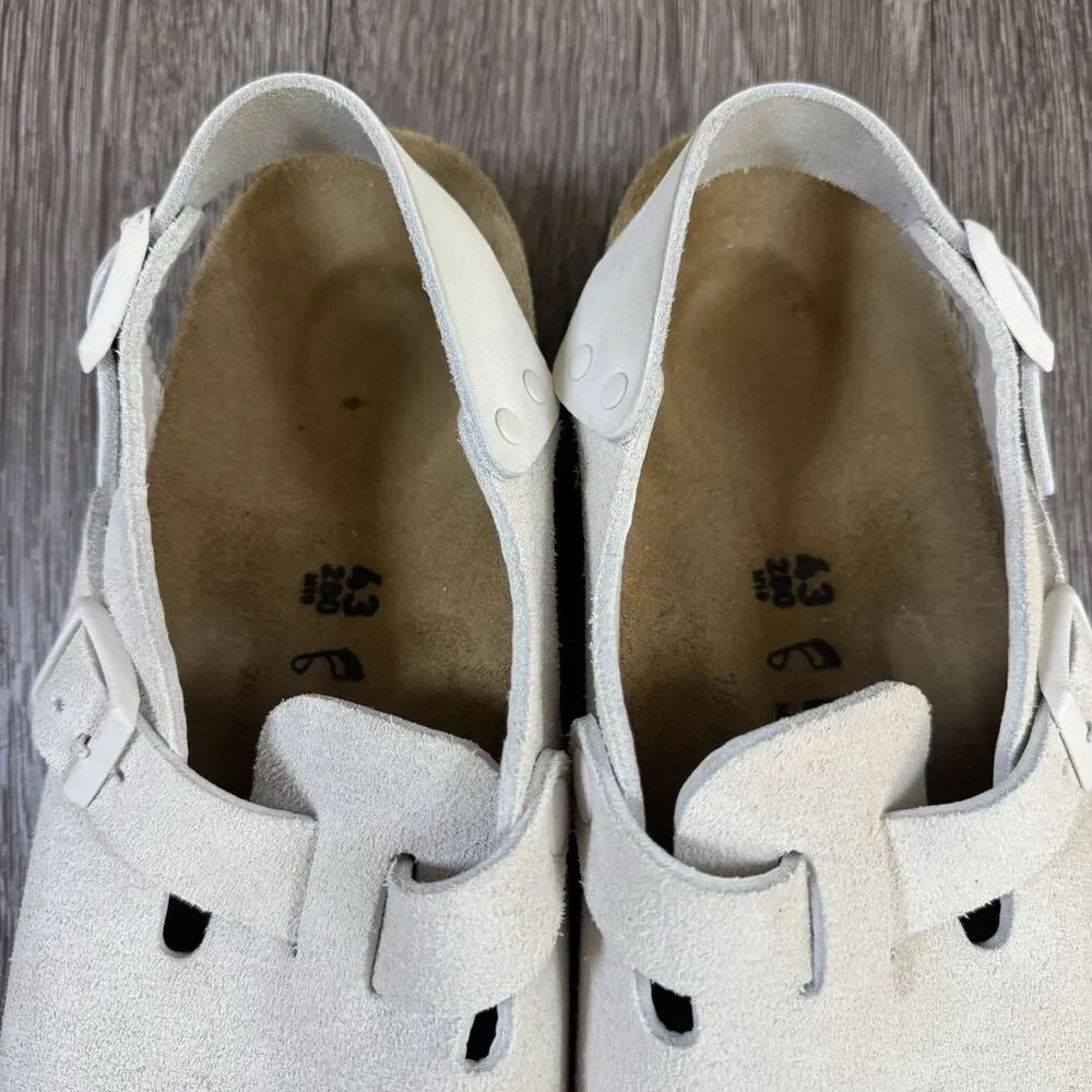Birkenstock Tokio Suede Antique White Size 43 EU Men’s 10 - Picture 3 of 16